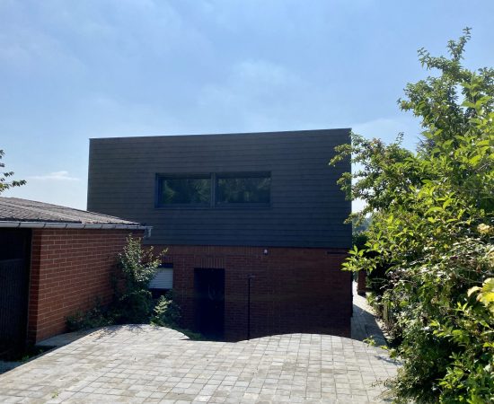 Surélévation avec bardage en fibre ciment